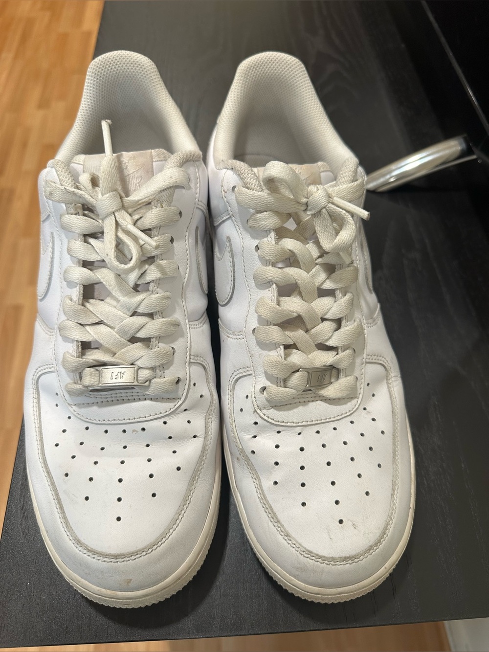 Men's Low-Top White Leather Sneakers